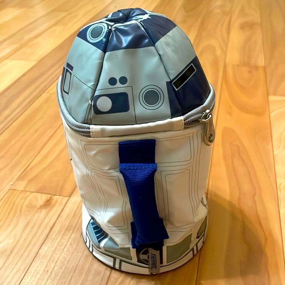 R2D2 cooler bag. A few worn spots on top as pictured.